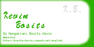 kevin bosits business card